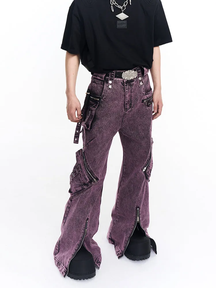 【24s Oct.】High Street Washed Multi-Pocket Jeans