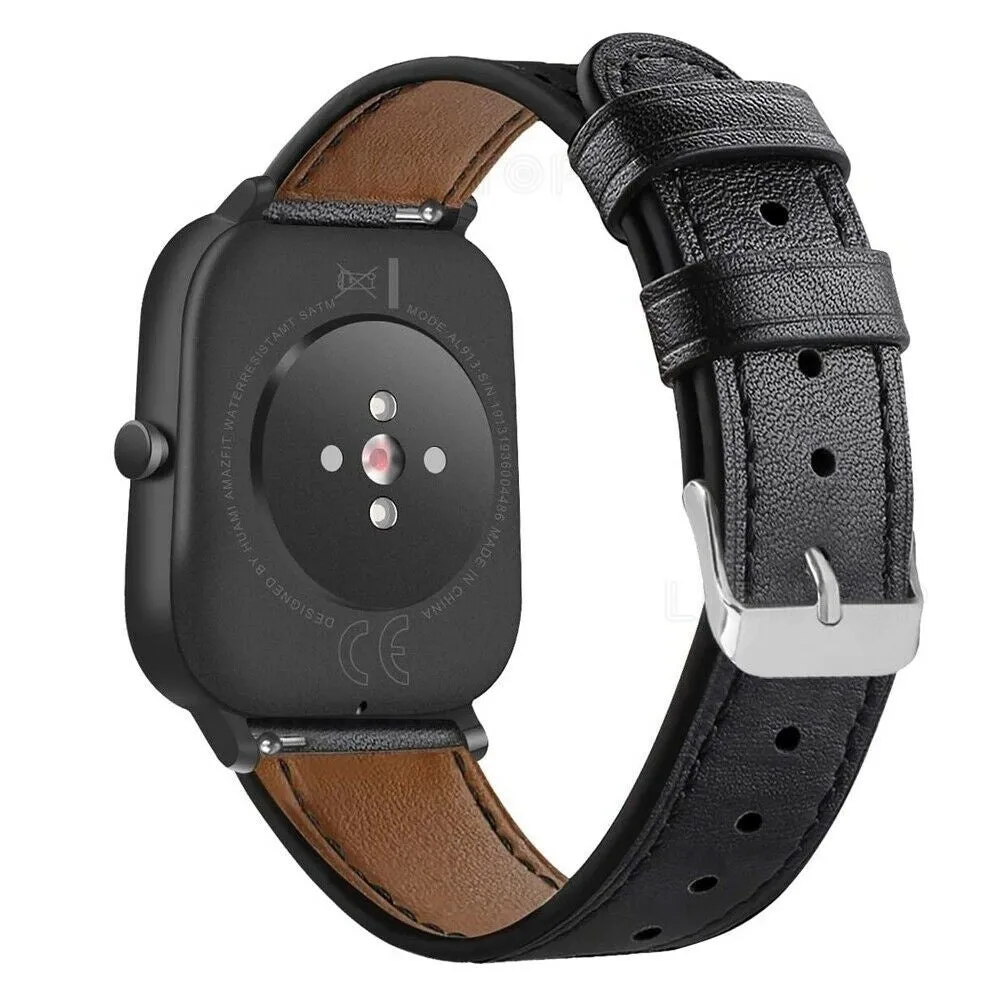 Amazfit GTS 2 Leather Strap (tight-Black)