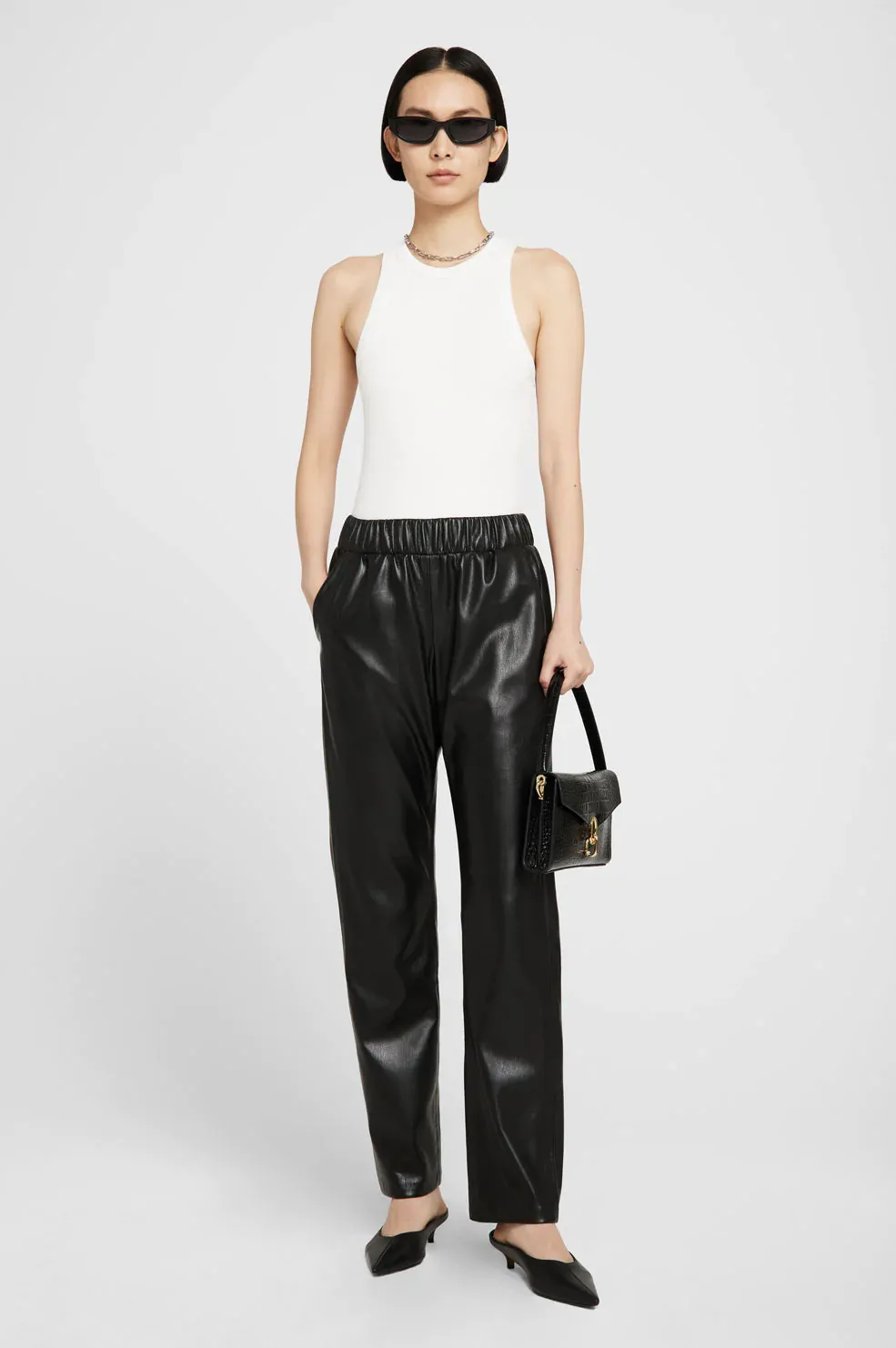 Anine Bing - Colton Track Pant in Black
