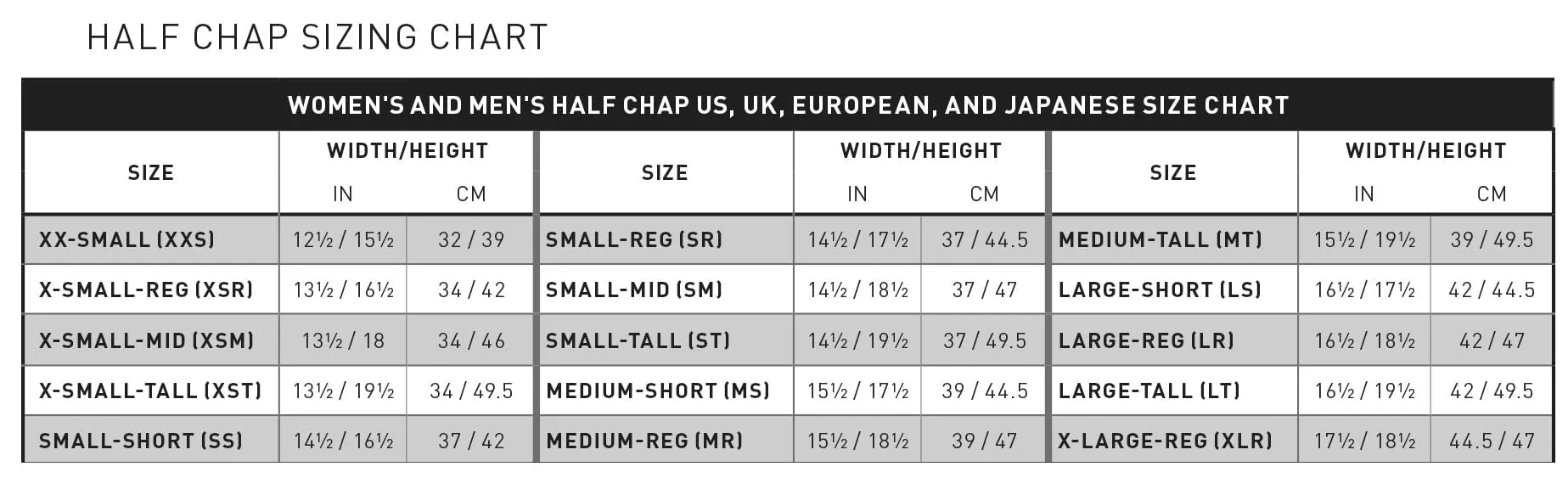 Ariat Scout Half Chap, Adult, Black