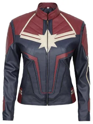 Avengers Endgame Captain Marvel Genuine Leather Jacket