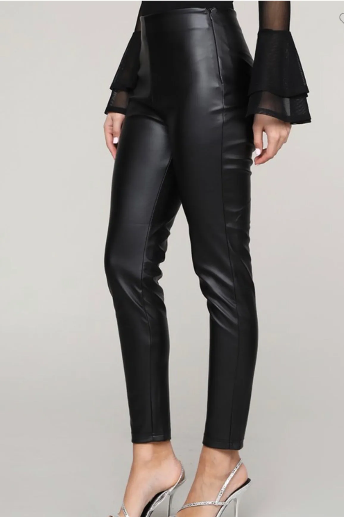Black leather pants