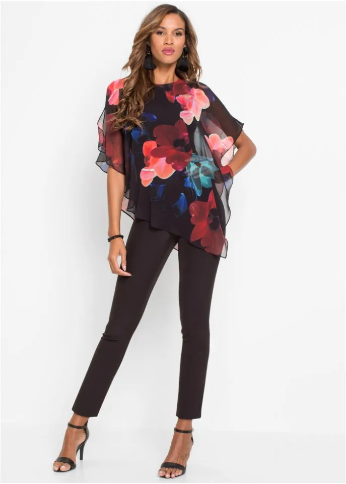 Bodyflirt Boutique floral jumpsuit, black