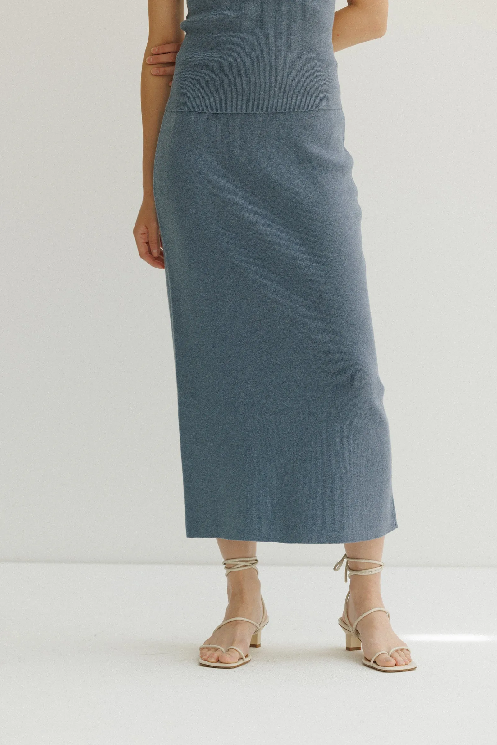 Column Knit Skirt -- Organic Cotton • Cashmere