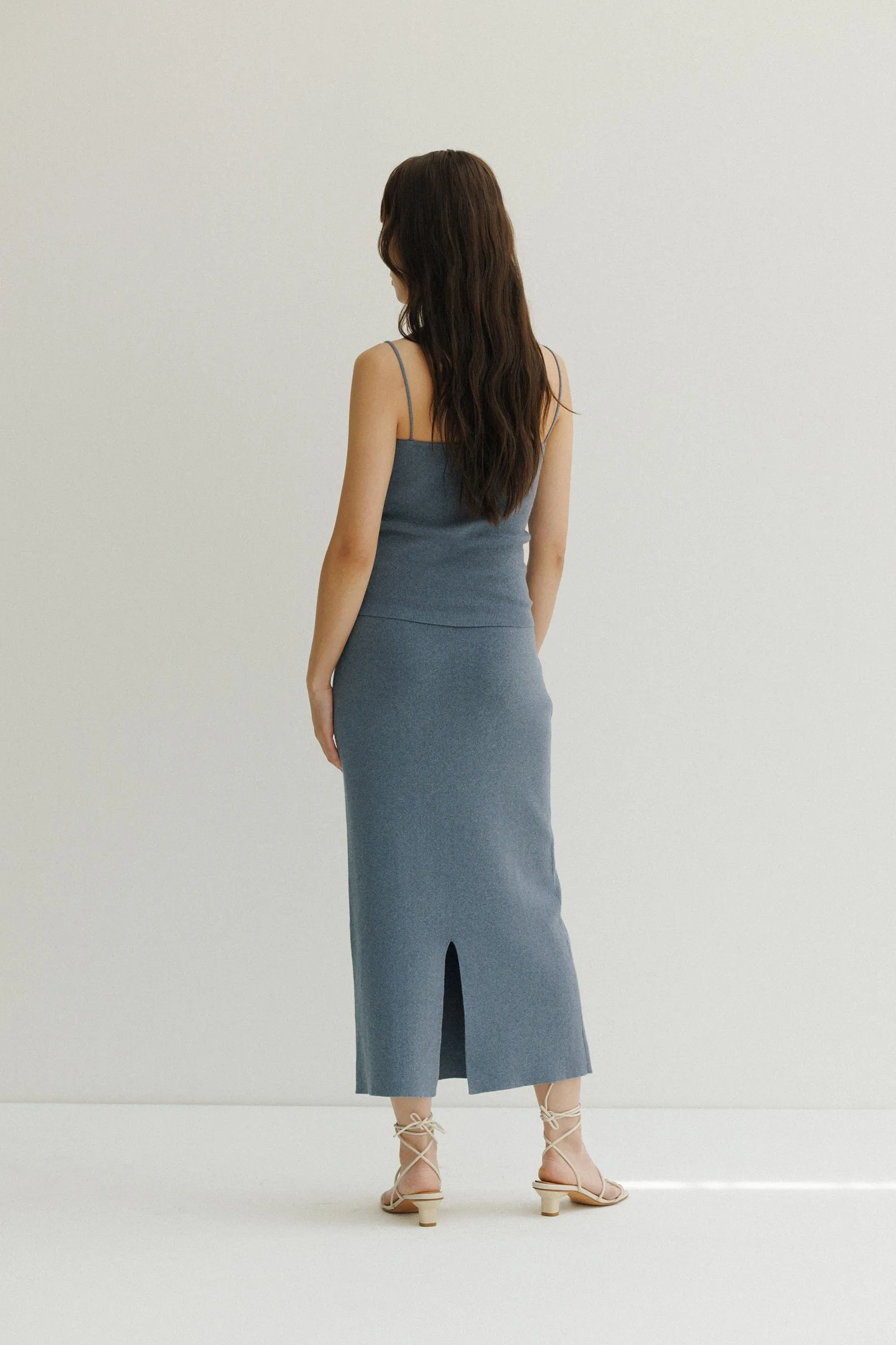 Column Knit Skirt -- Organic Cotton • Cashmere