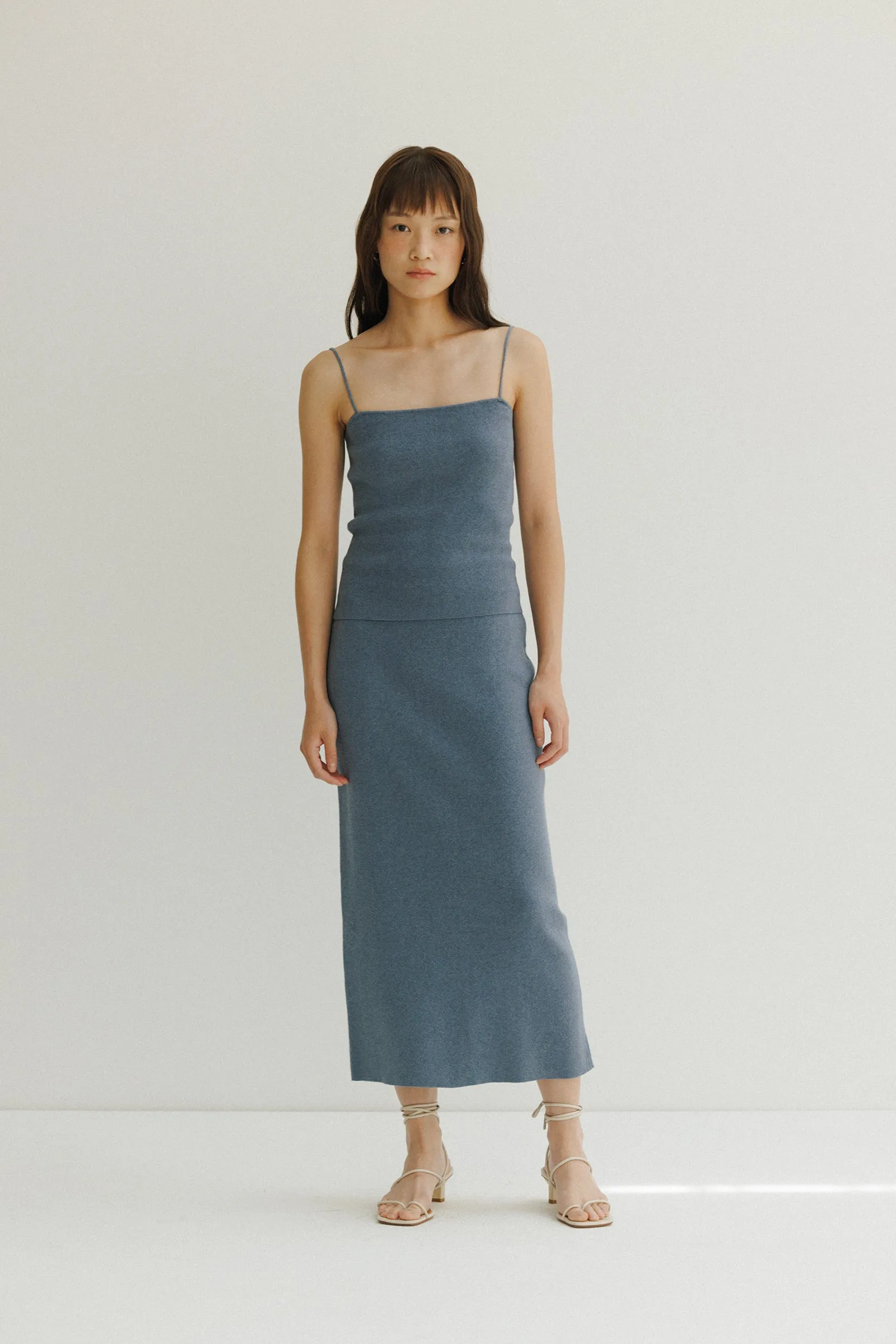 Column Knit Skirt -- Organic Cotton • Cashmere