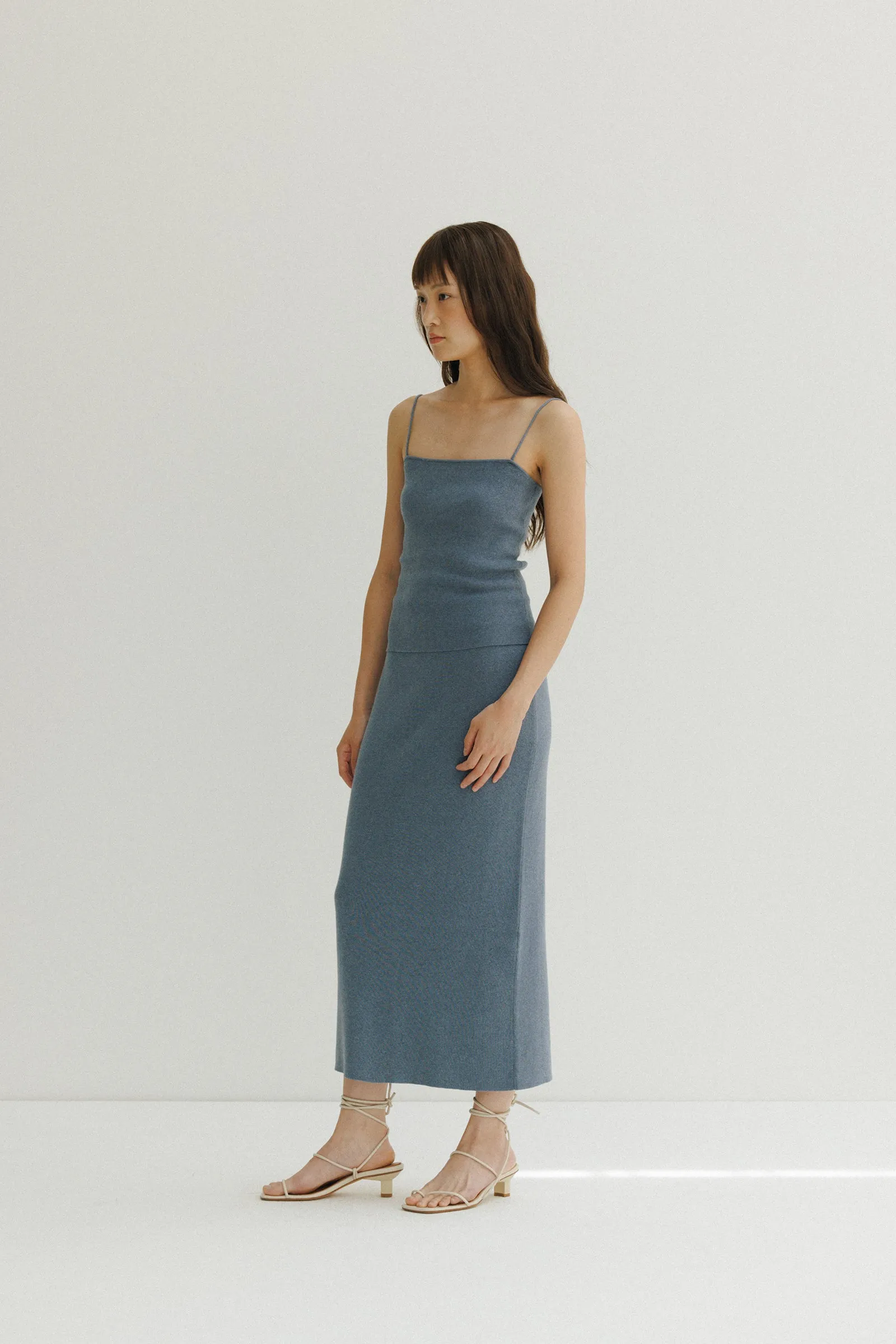 Column Knit Skirt -- Organic Cotton • Cashmere