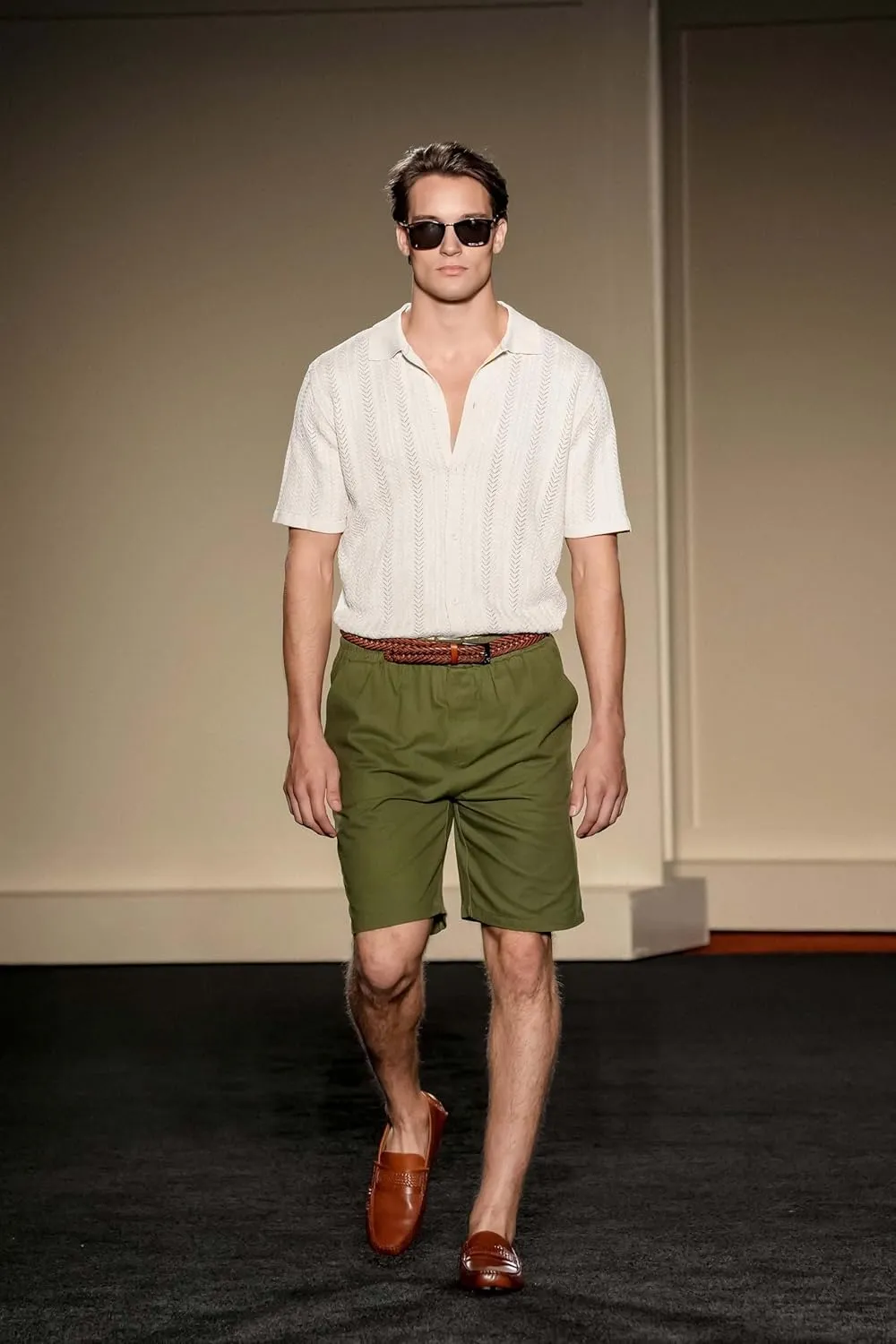 COOFANDY Mens Knit Shirt 2025 Short Sleeve Casual Button Down Shirt Summer Beach Vacation Shirts