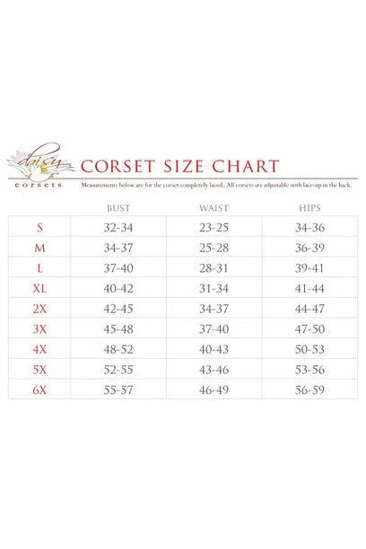 Daisy Corsets Lavish 4 PC Red Lace Witch Corset Costume