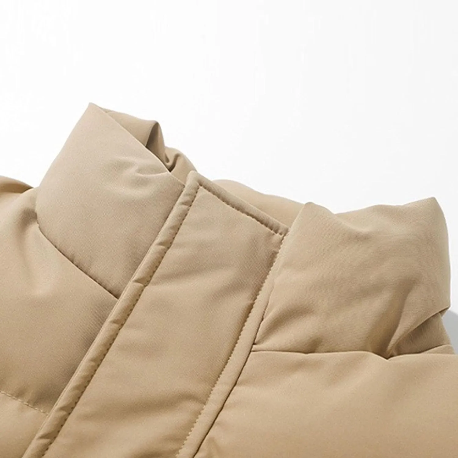 DGHM-JLMY Winter Puffer Jackets For Men Thicken Warm Stand Collar Down Puffy Jacket Solid Couple Casual All-Match Overcoat