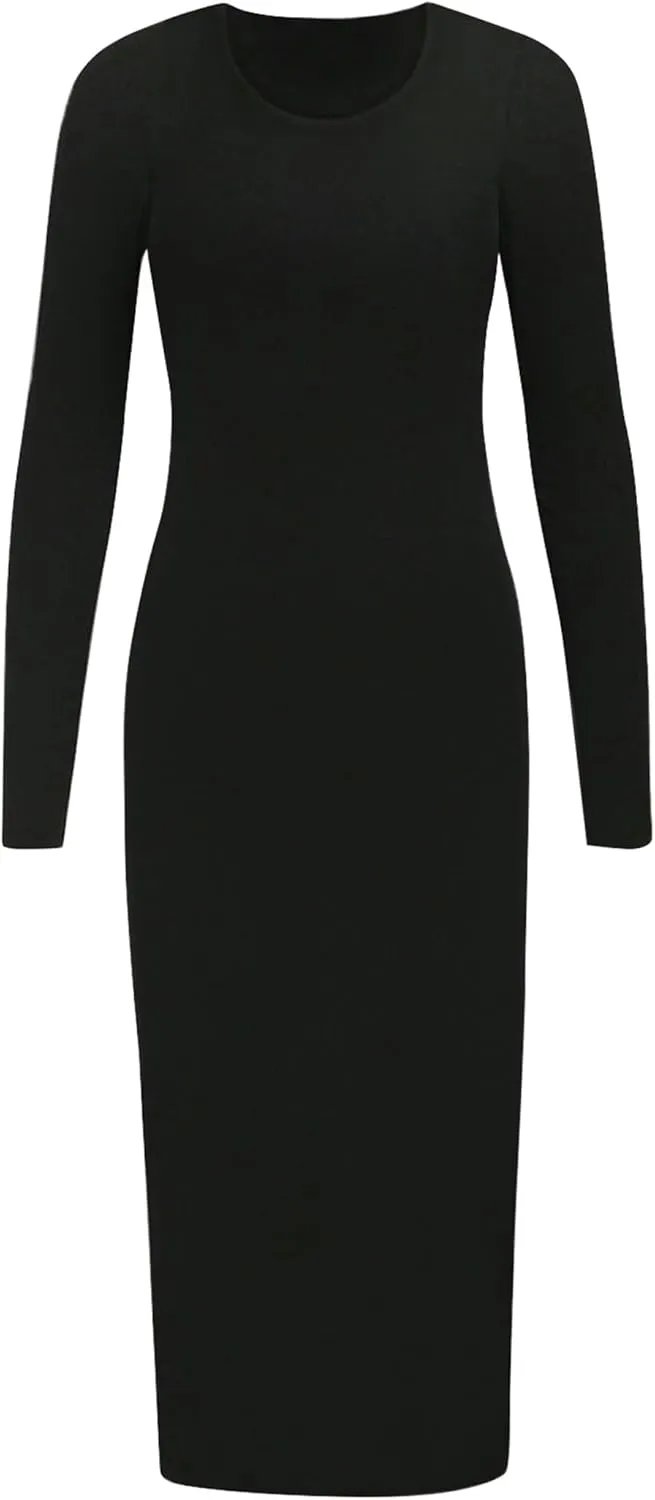EXARUS Girls Bodycon Maxi Dress Spaghetti Strap Slip/Sleeveless/Short Sleeve/Long Sleeve Kid Pencil Casual Long Dresses
