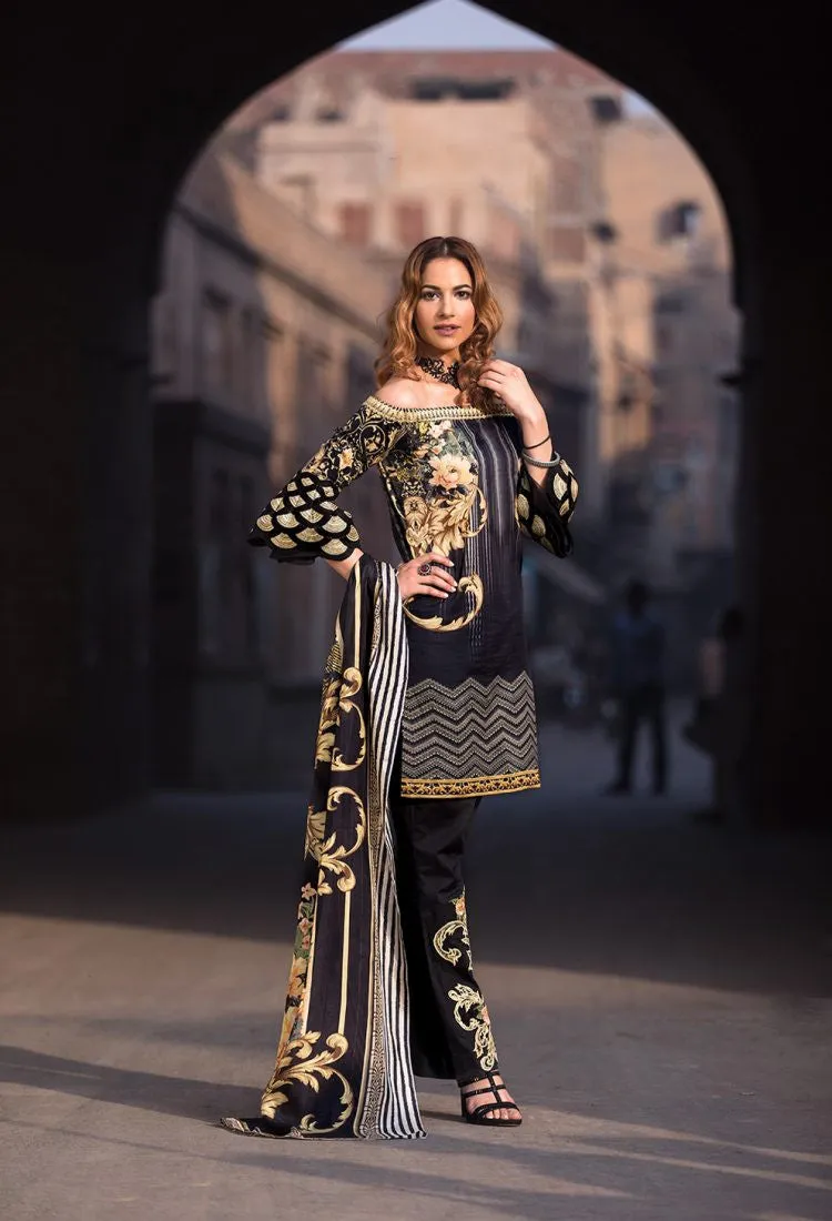 Firdous Eid Exclusive Collection 2017 – EE-08 Safari Noir