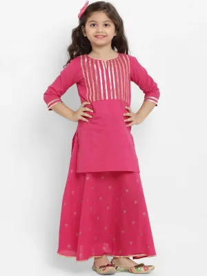 Girl's Printed  Kurta With Skirt - Bitiya By Bhama