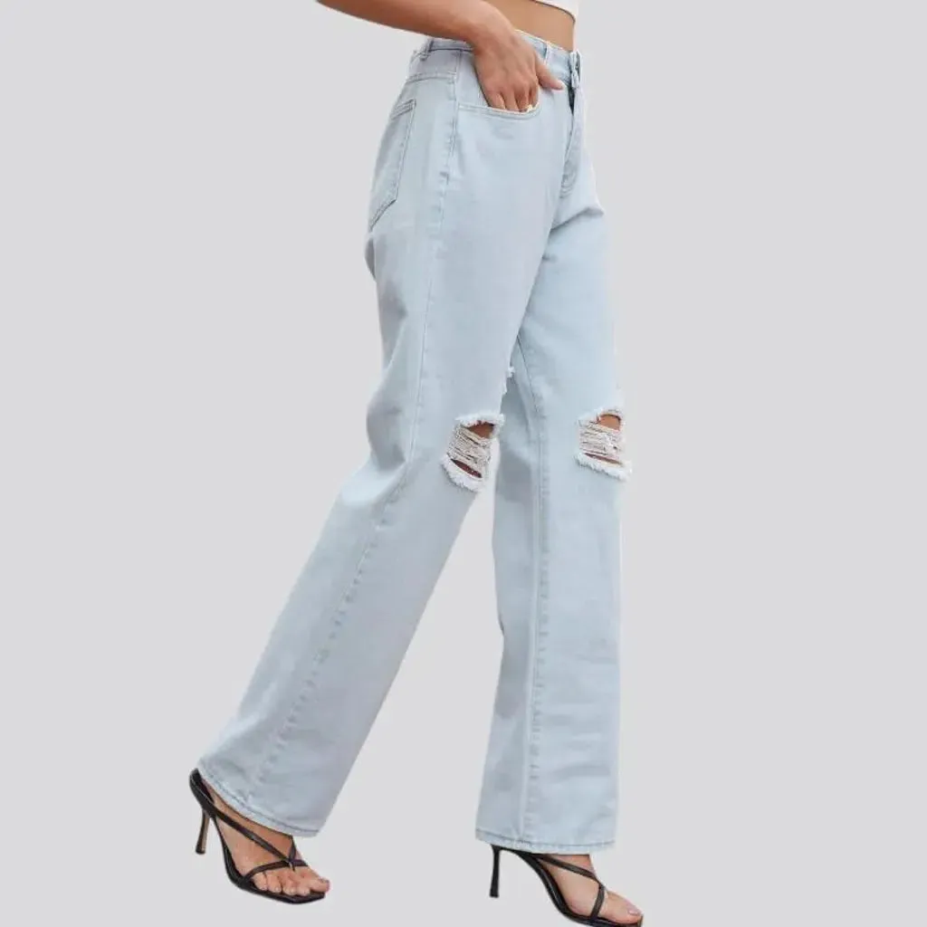 High-waist wide-leg jeans