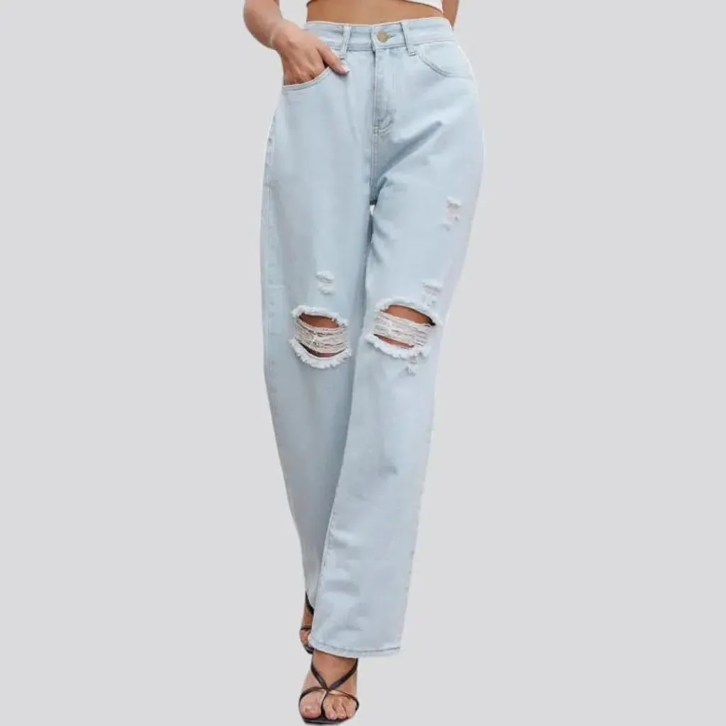 High-waist wide-leg jeans