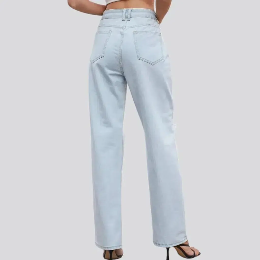 High-waist wide-leg jeans