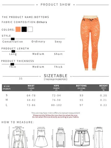 Hollowed Hype Tight Legging Pants