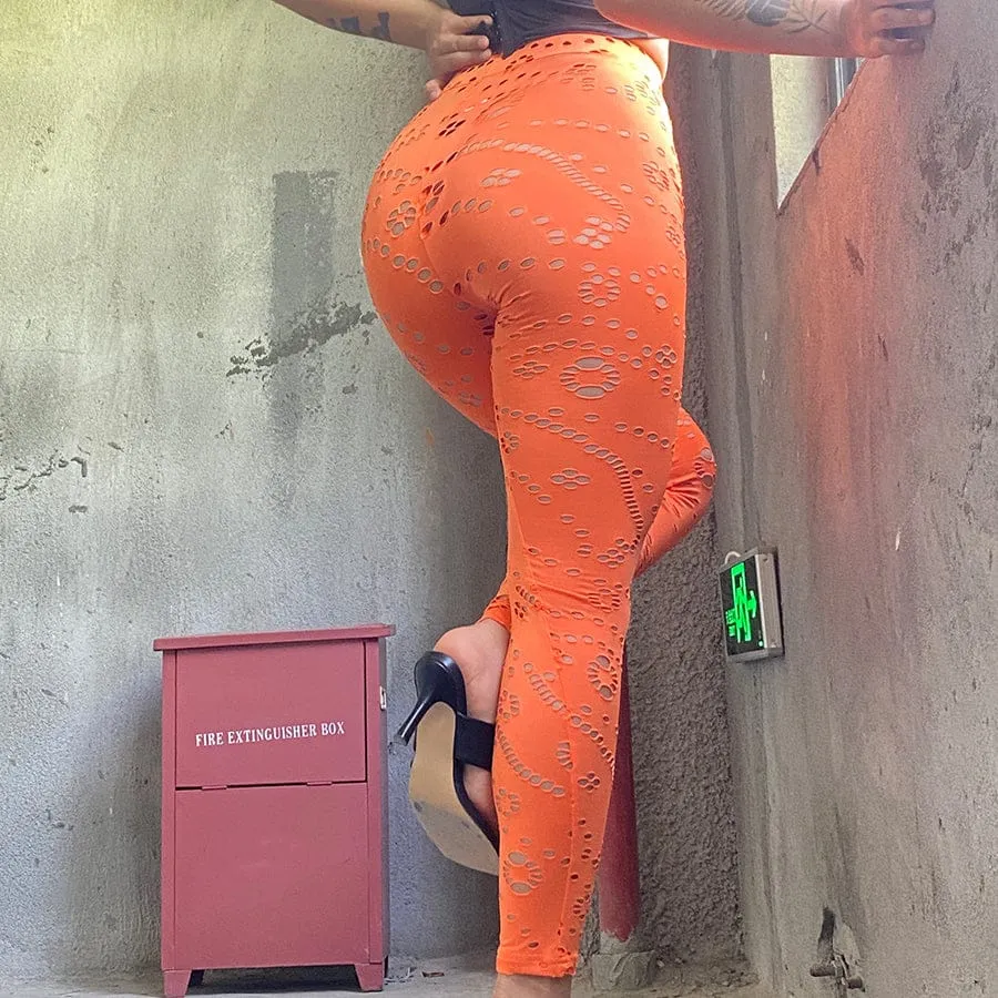 Hollowed Hype Tight Legging Pants