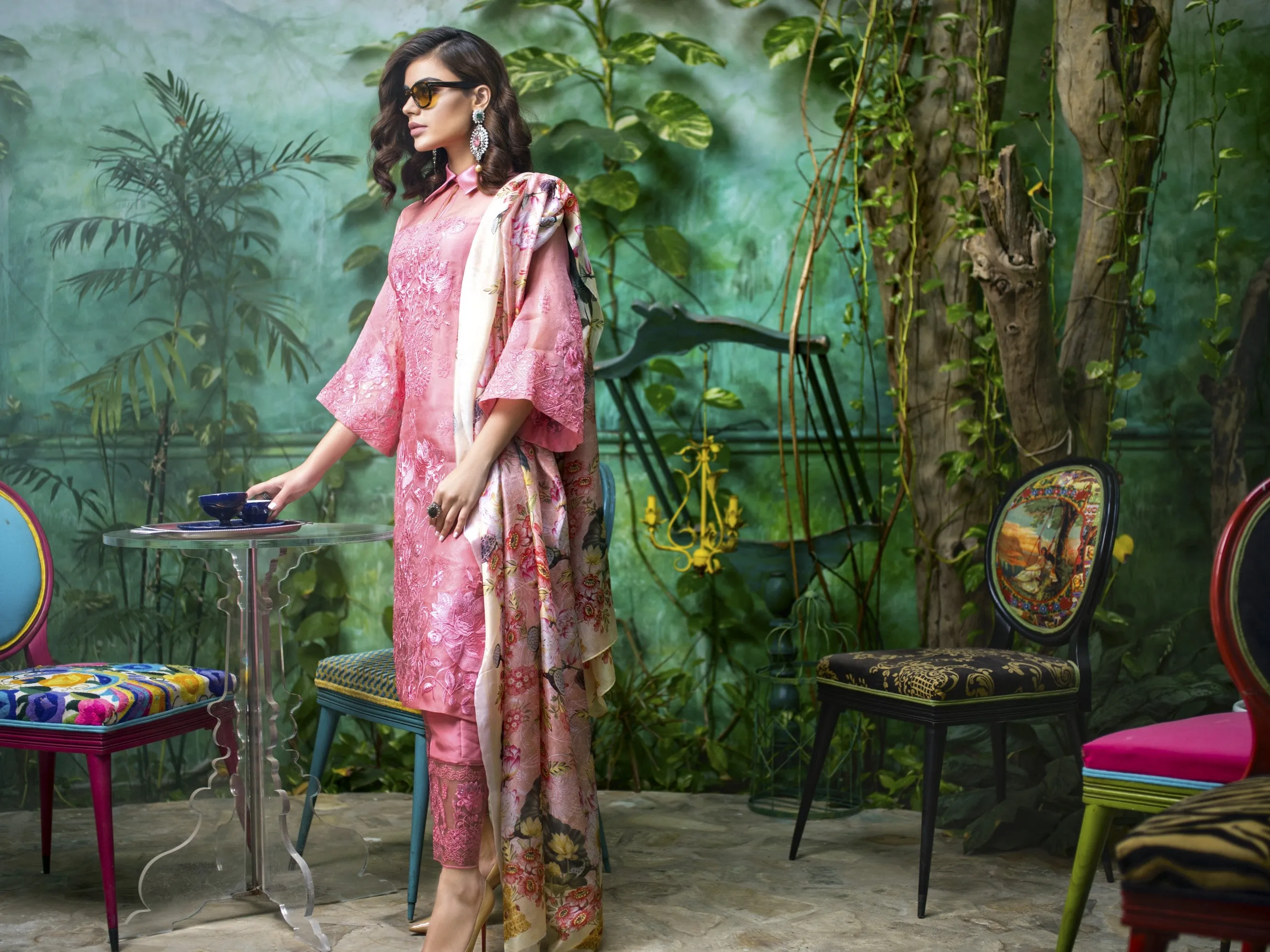 Honey Waqar Bouquet de Fleur Luxury Silk Collection 2018 – Rose Pampam 03