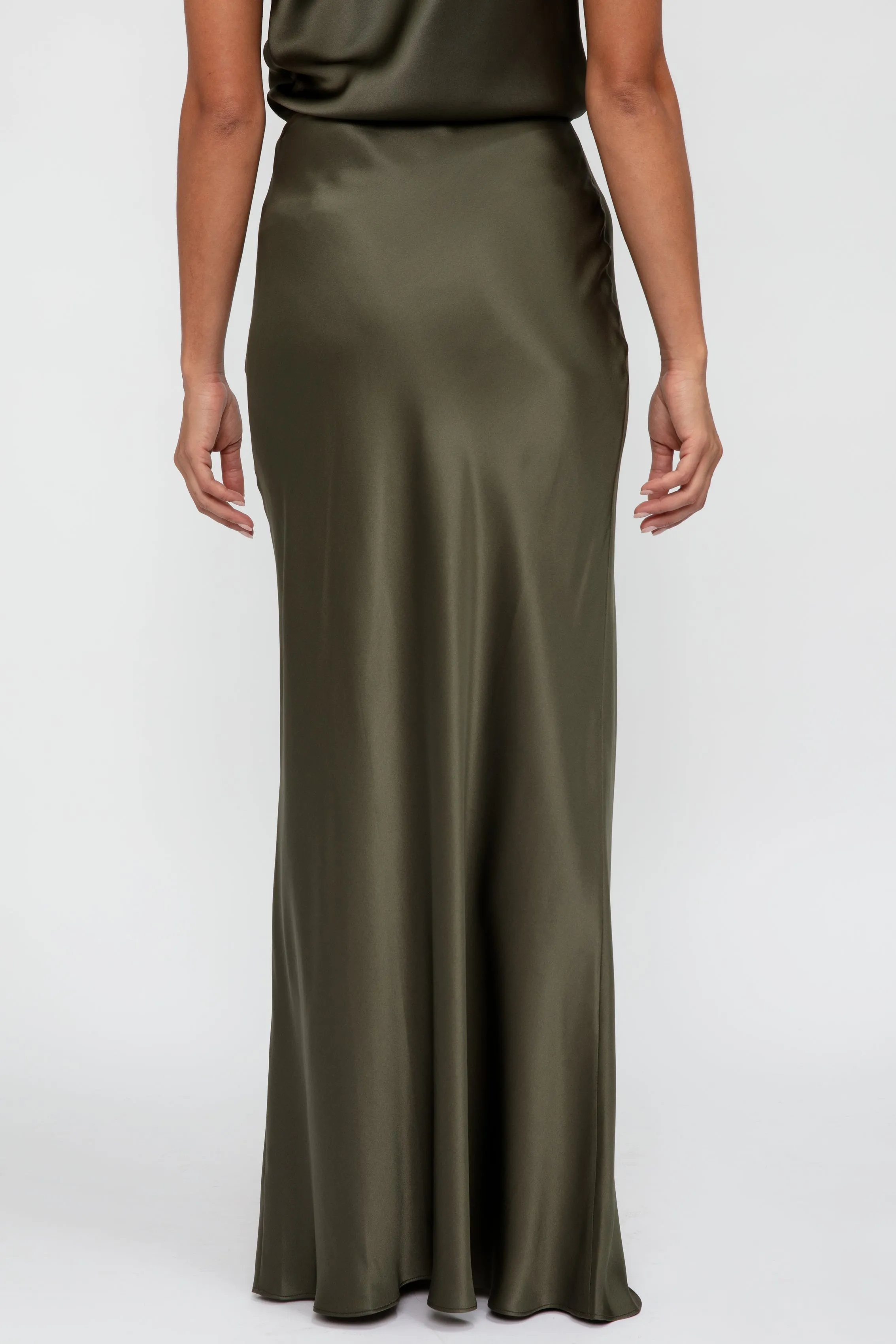 Isabella Silk Skirt in Kernwood