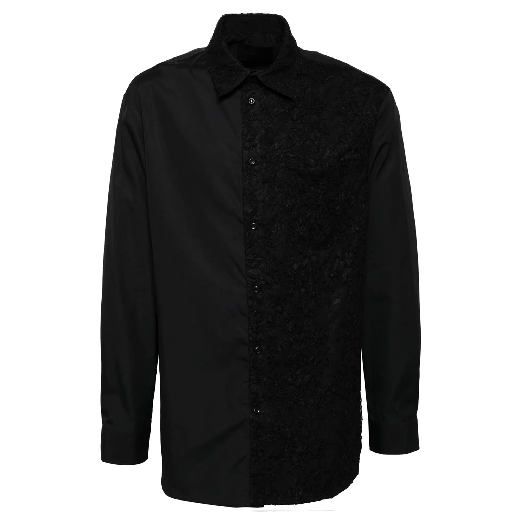 Lace Paneled Easy Shirt