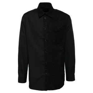Lace Paneled Easy Shirt