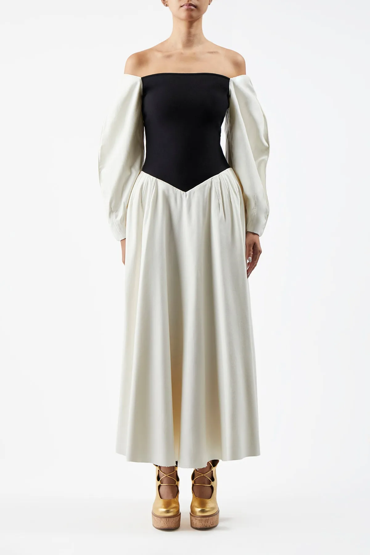 Lani Dress in Ivory Washed Silk
