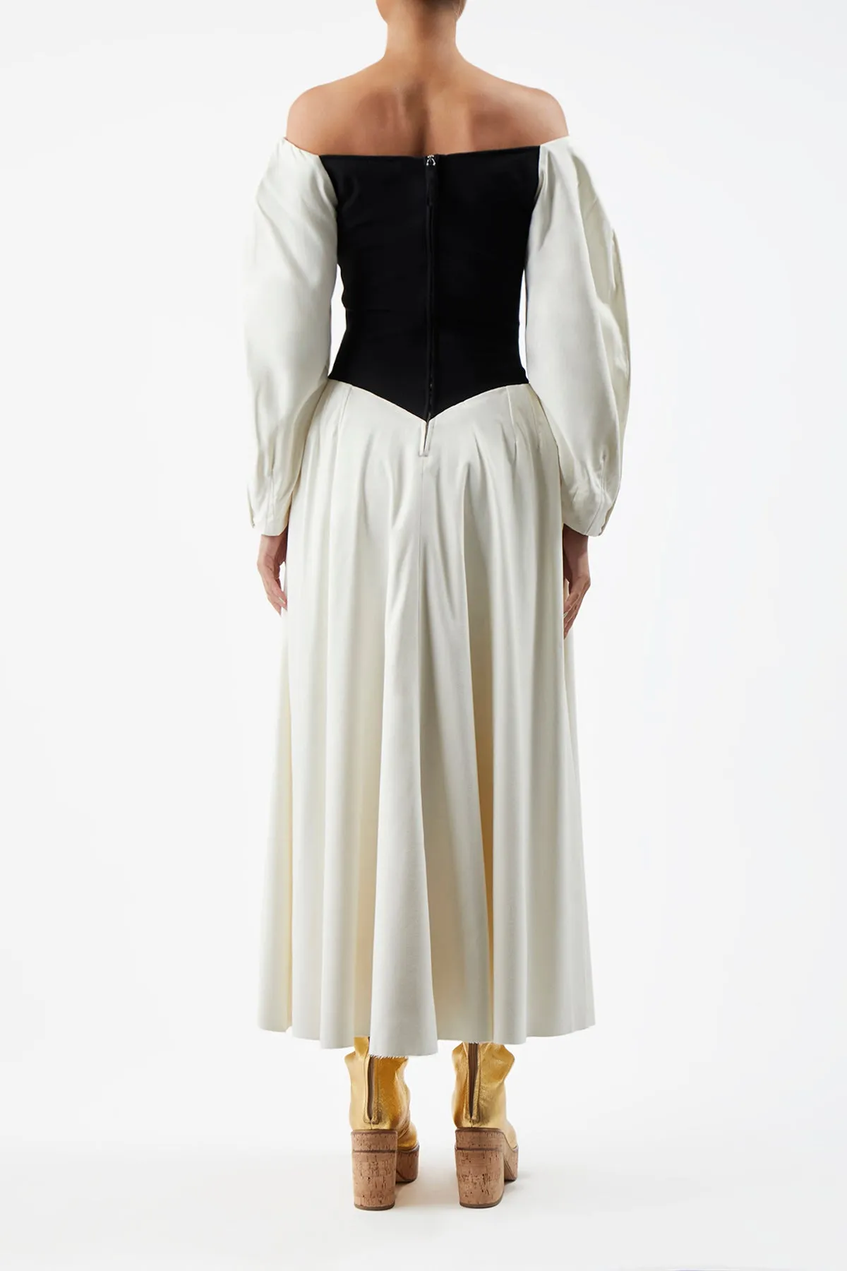 Lani Dress in Ivory Washed Silk