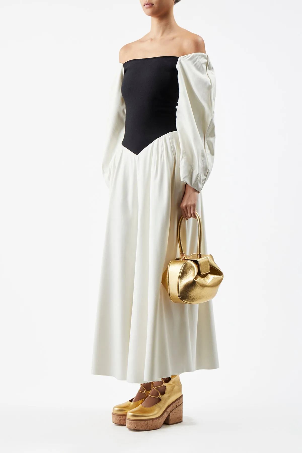 Lani Dress in Ivory Washed Silk