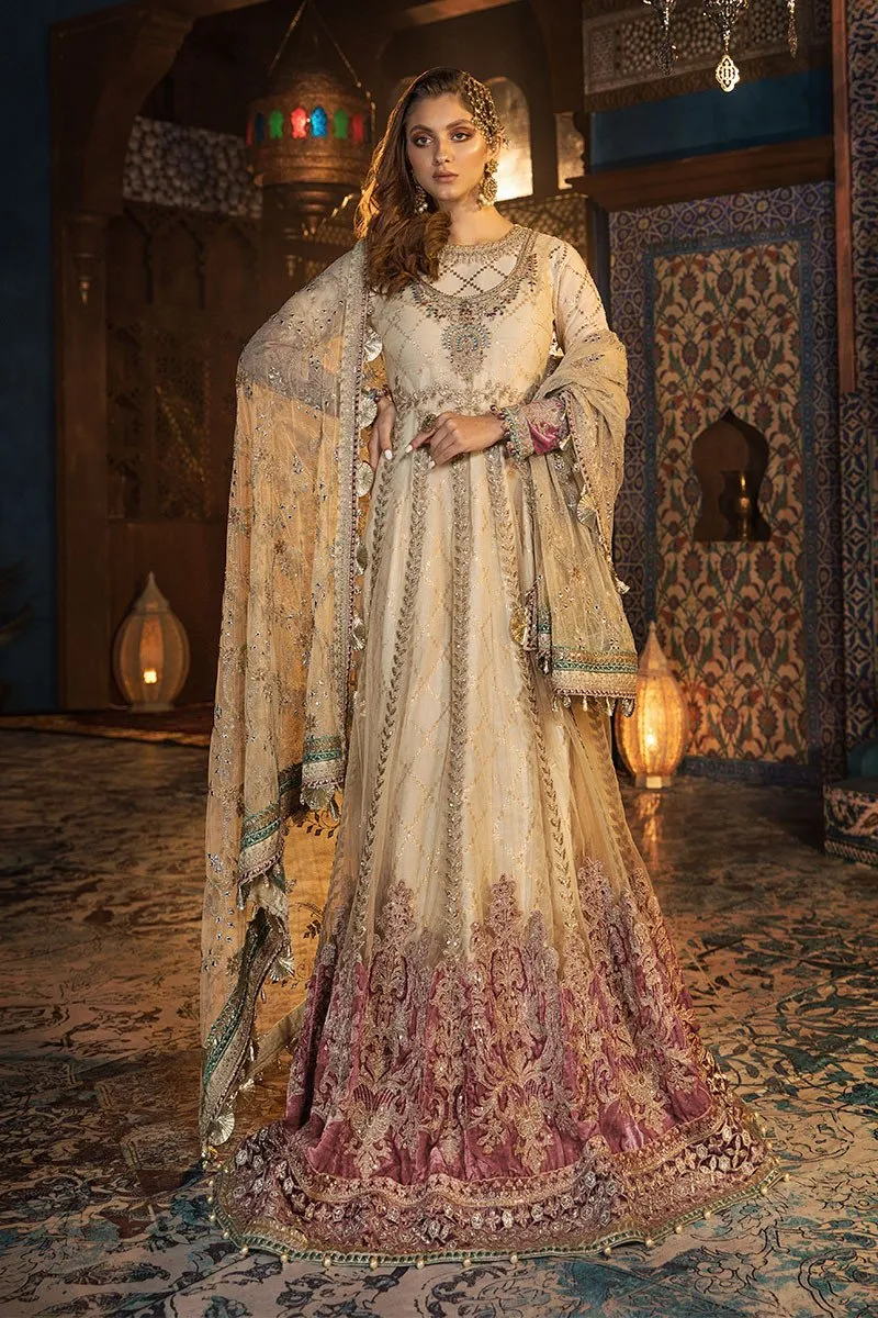 MARIA.B MBROIDERED Wedding Edition 2019 – Ivory and Ashrose (BD-1801)