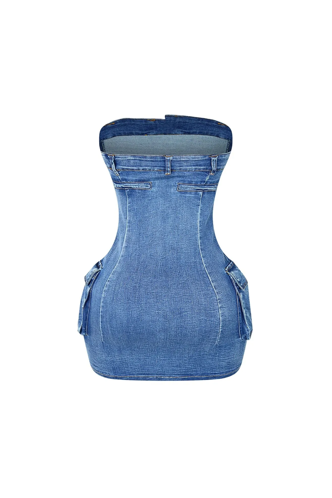 Melonie Tube Denim Mini Dress