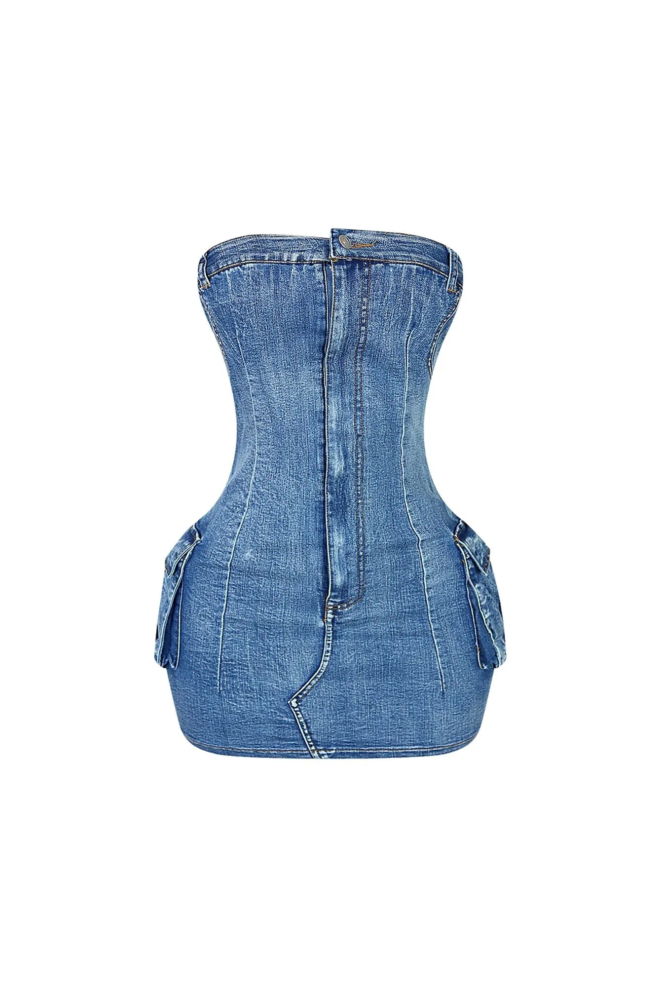 Melonie Tube Denim Mini Dress