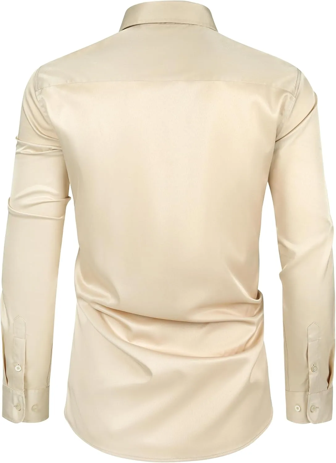 Mens Dress Shirts Long Sleeve Collared Shirt Wrinkle Resistant Formal Shirts Business Casual Button Down Shirt