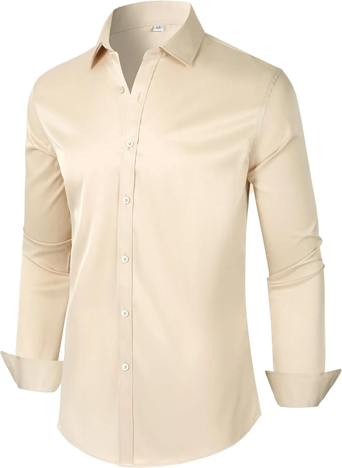 Mens Dress Shirts Long Sleeve Collared Shirt Wrinkle Resistant Formal Shirts Business Casual Button Down Shirt