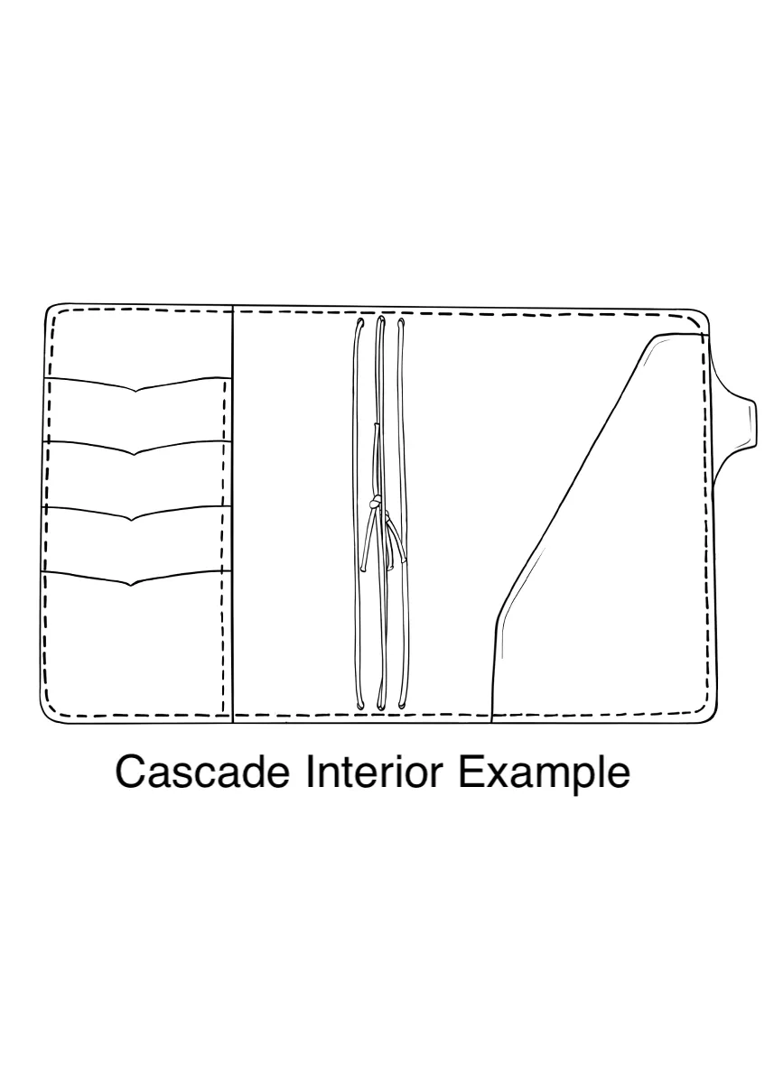 Patina | Cascade | Full Grain Leather Traveler's Notebook with Pockets