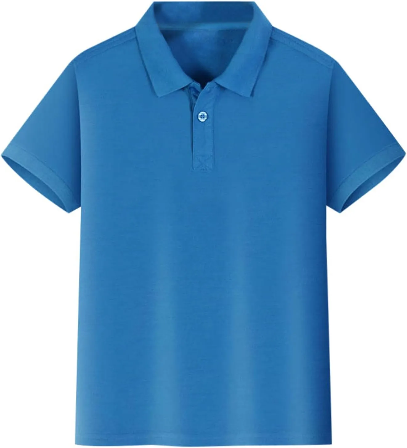 Preppy Boys Girls Pique Polo Shirt Short Sleeve Solid Active School Uniform Button Closure Breathable Performance Tshirt 5-12