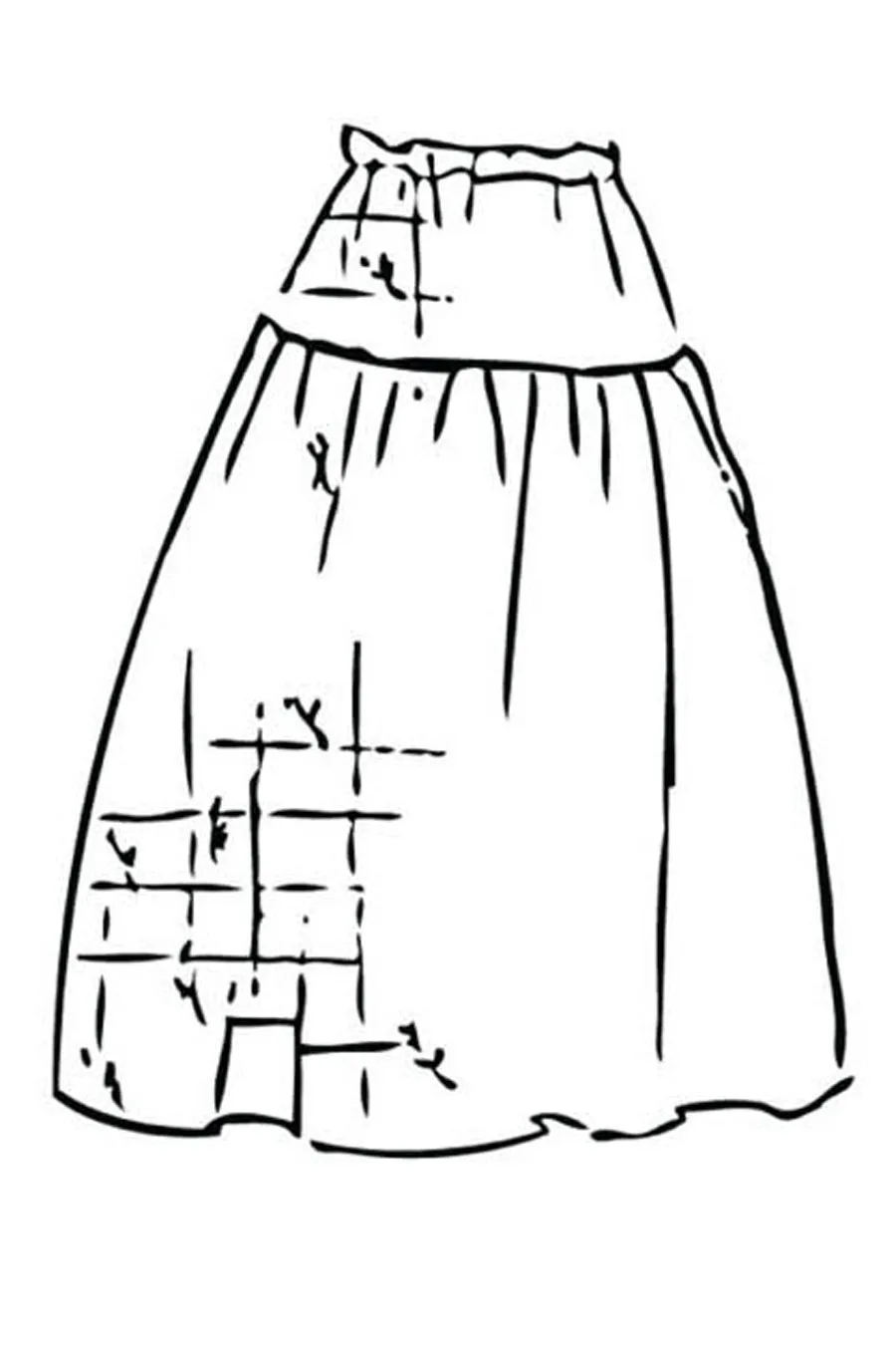 Printed Silk Viv Skirt