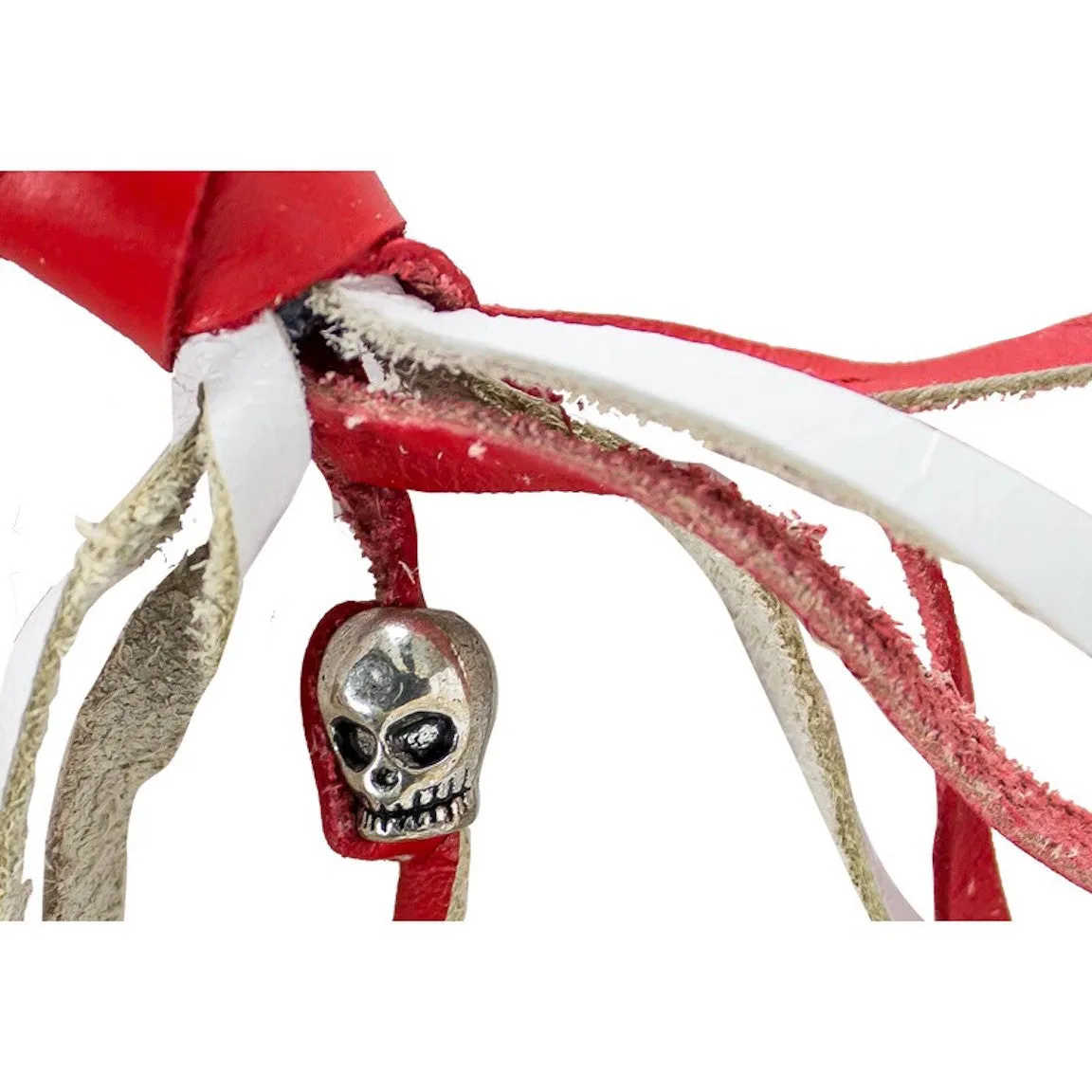 Red And White Get Back Whip For Motorcycles