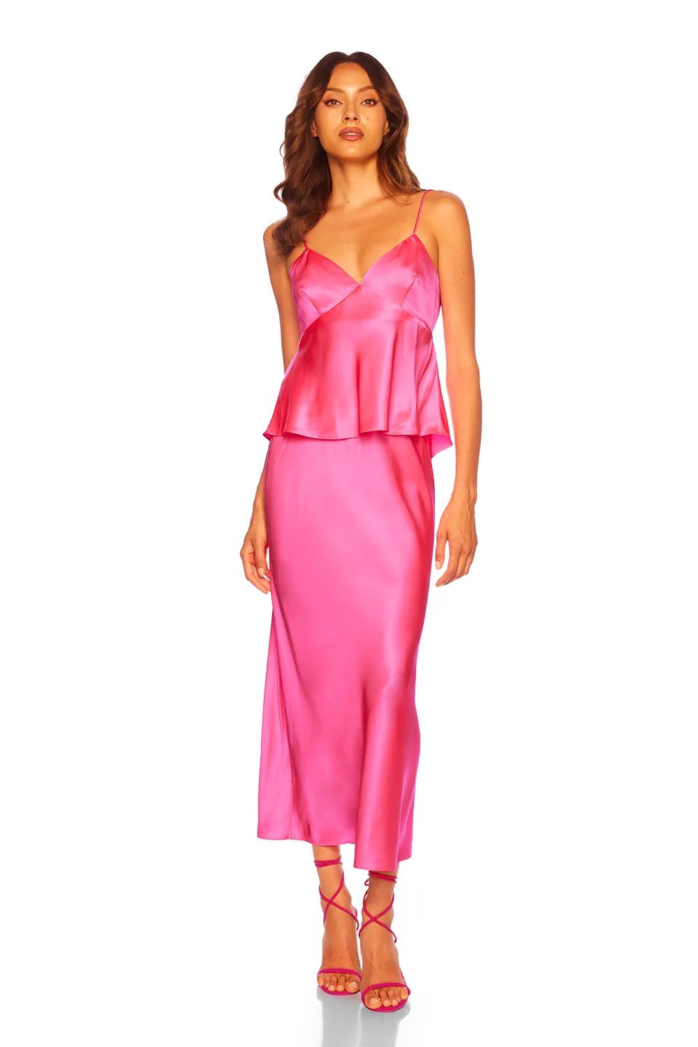 silk tie back top