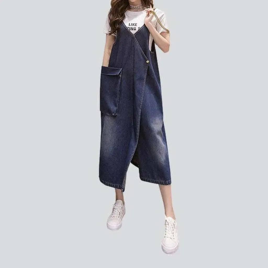 Street style denim dress