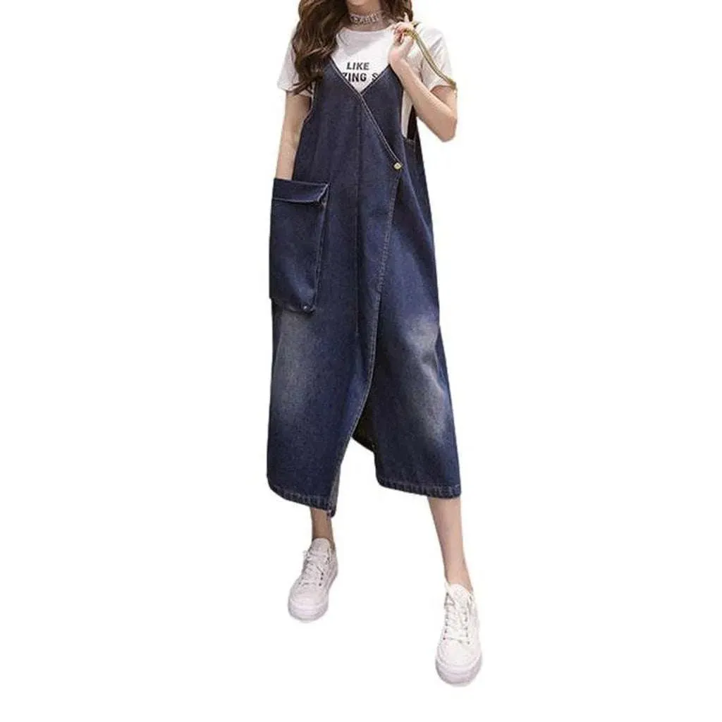 Street style denim dress