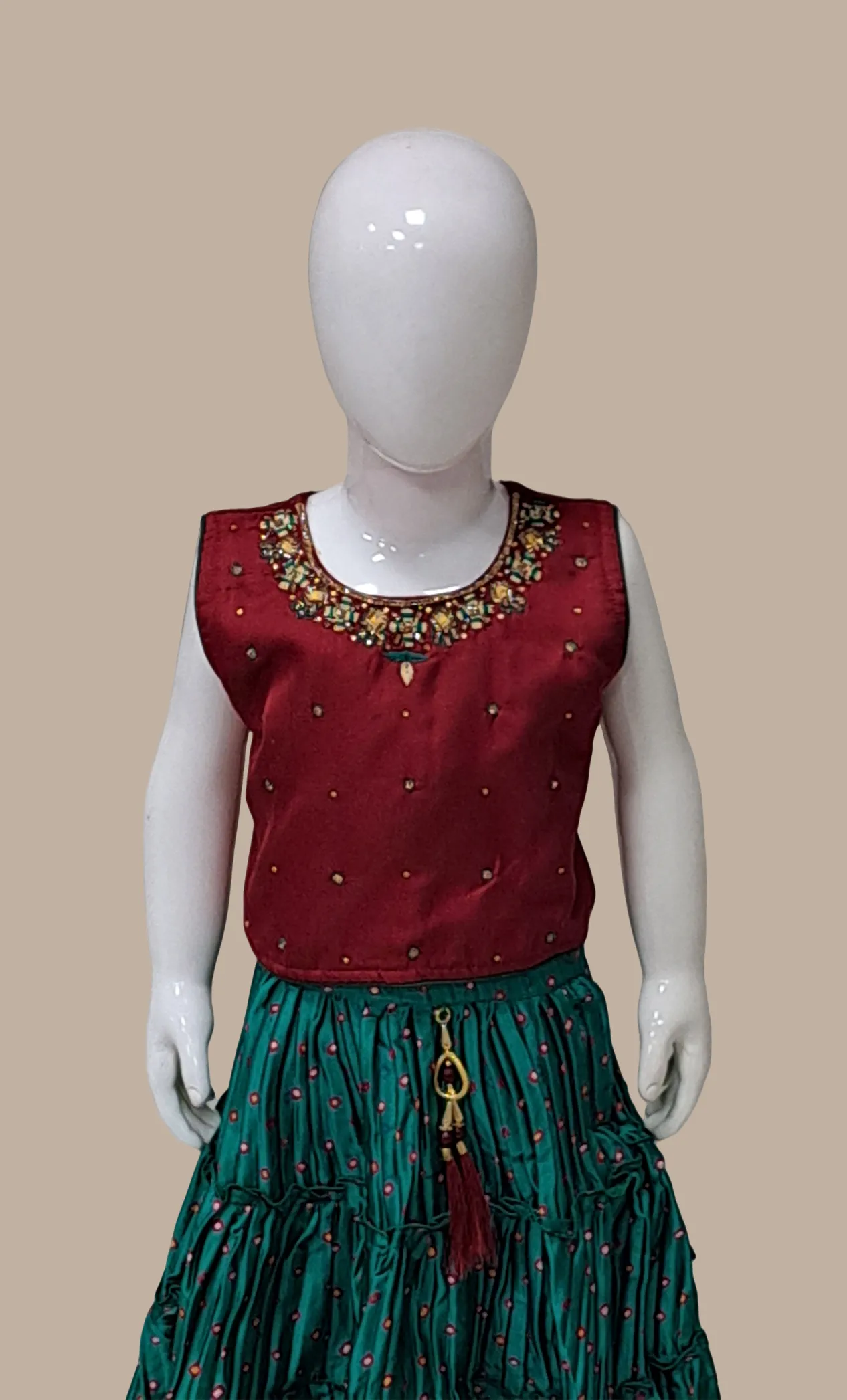 Teal Green Choli Set