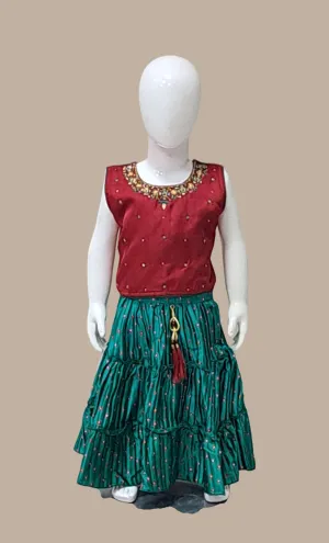 Teal Green Choli Set