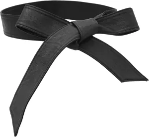 TeeYee Women OBI Belt Fashion Solid Color PU Leather 4.5cm Wide Waist Band 70 Inch in Extra Size
