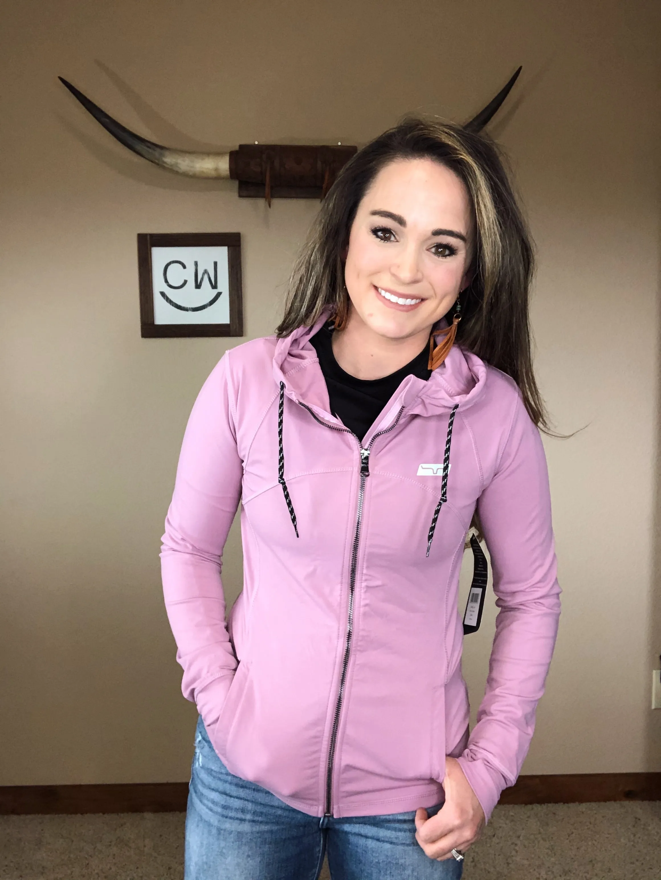 The Laredo Zip Up in Pink
