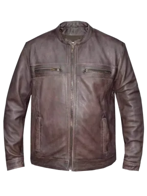The "Oliver" Lightweight Brown Leather Jacket