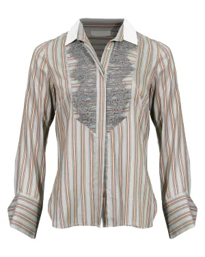 Tonet Striped Lace Detail Shirt