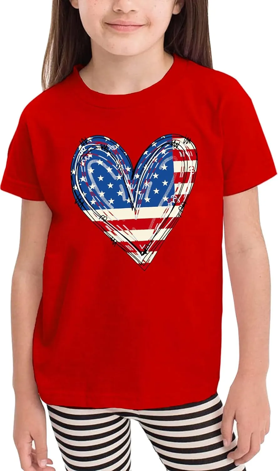 USA Shirt Toddler Boys Girls American Flag Tshirt 4th of July Shirt Kids Patriotic Tee Tops