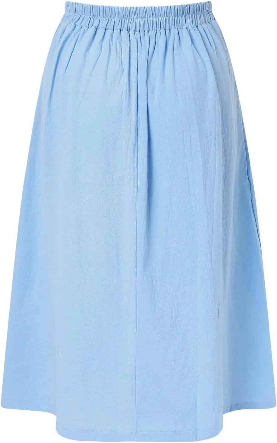 Women 2023 Summer Spring Skirt Women Long Button Skirt Solid Color High Waist Fashion Casual A Line Denim Pencil
