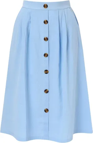 Women 2023 Summer Spring Skirt Women Long Button Skirt Solid Color High Waist Fashion Casual A Line Denim Pencil
